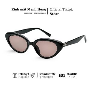 Kính mát nữ cao cấp – gọng nhựa axetat siêu nhẹ, co giãn thoải mái, tròng Polaroid chống chói chống tia UV, form mắt mèo thời trang Hàn Quốc