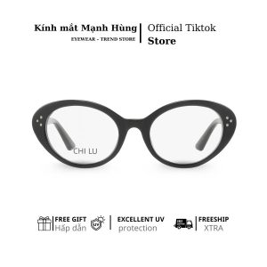 Gọng kính oval đen CHILU YC127 – phong cách cổ điển, thời trang unisex, thời trang nam nữ