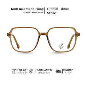 Gọng kính vuông nhựa phối kim loại – phong cách cổ điển, unisex thanh lịch, hàn quốc thời trang nam nư