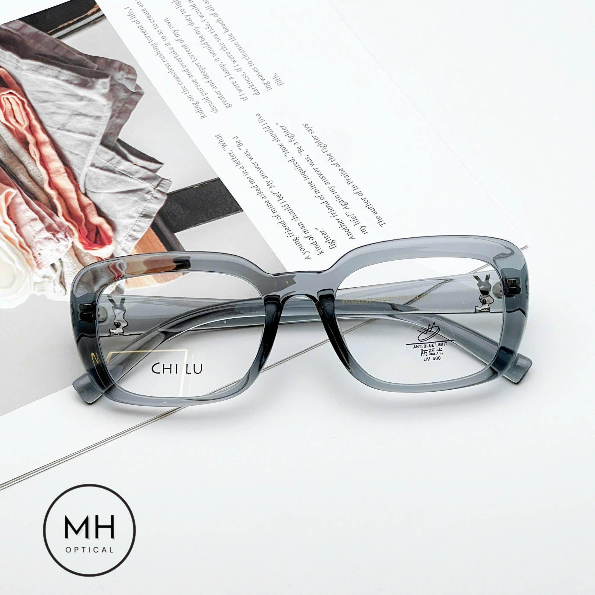 Gọng kính cận nữ CHILU – gọng vuông bản to nhựa dẻo nhẹ, khó gãy, form Hàn Quốc sang chảnh, thời trang nam nữ - Ảnh 2
