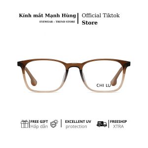 Gọng kính vuông nửa trong CHILU 1320 – phong cách Hàn Quốc thanh lịch,unisex hợp thời trang nam nư