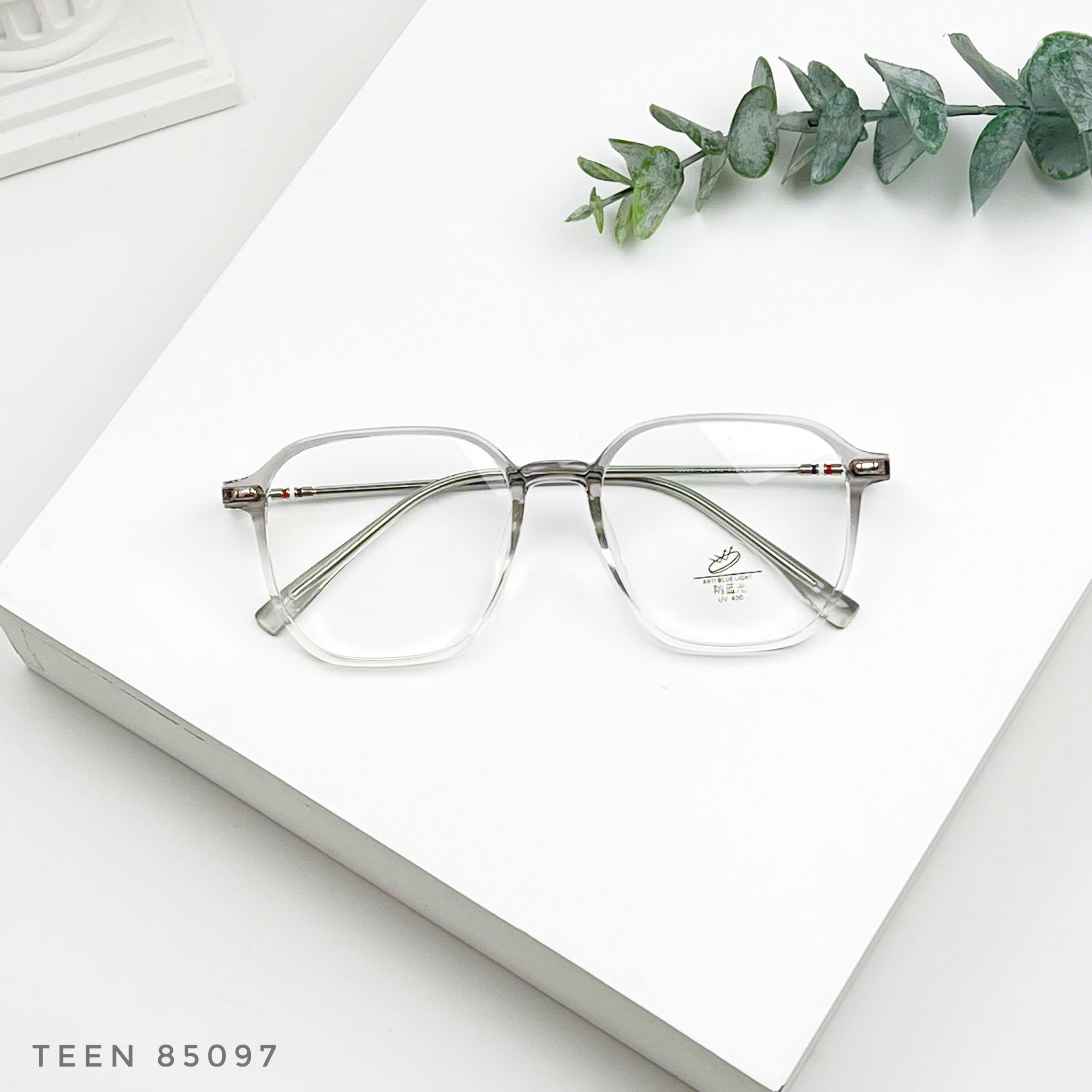 Gọng kính form vuông trẻ trung – chất liệu nhựa dẻo siêu nhẹ khó gãy, đeo êm thoải mái, phù hợp cả nam và nữ phong cách Hàn - Ảnh 5